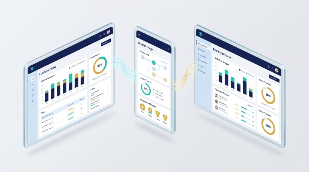 Schoolinks Vs. Titanwbl: A Specialized Work-Based Learning Software Dashboard Showing Perkins V Compliance, Student Outcomes, And Active Employer Partnerships