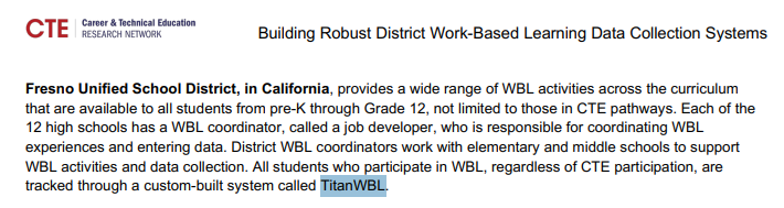 TitanWBL CTE Research Study