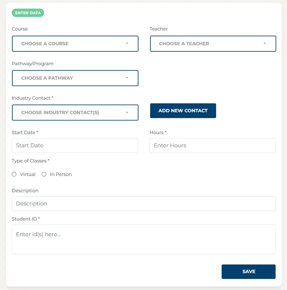 Experience-Tracker Screenshot